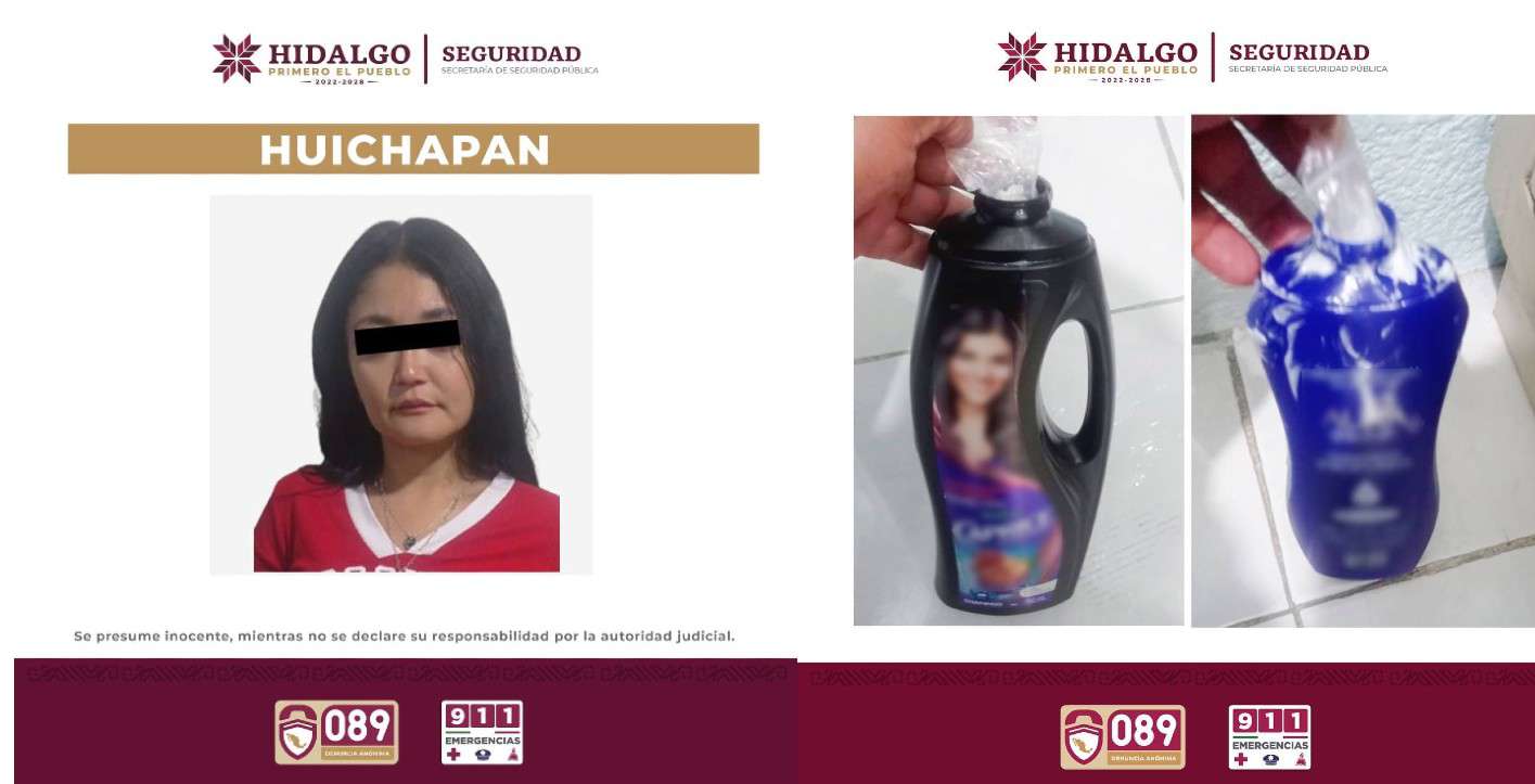 Detienen a mujer por intentar introducir droga al Cereso de Huichapan