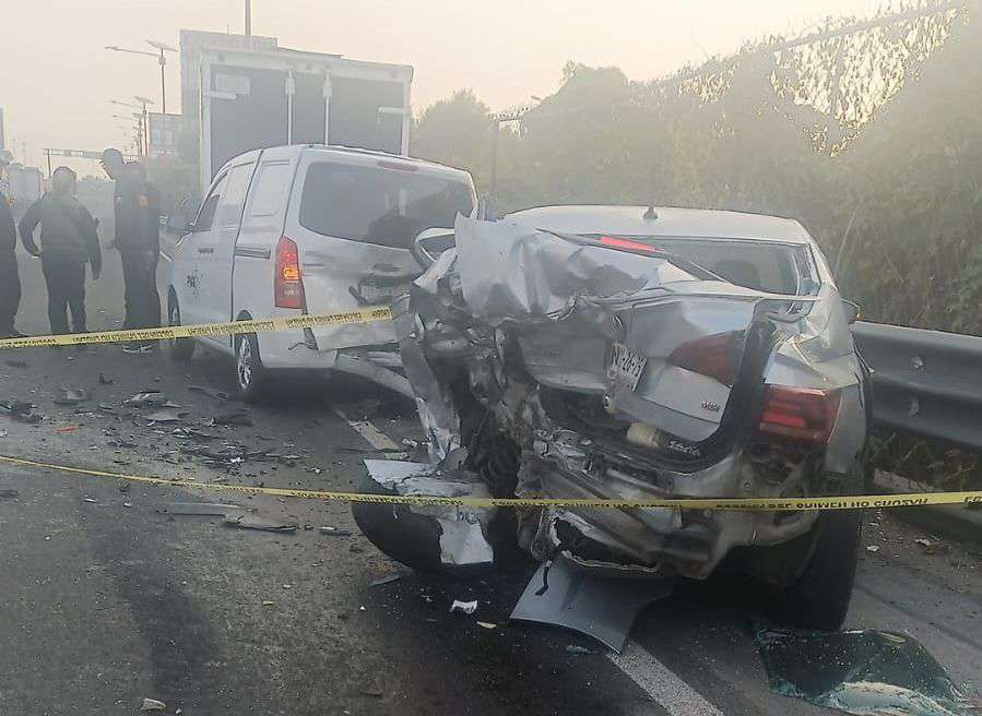 Autopista México-Pachuca: carambola deja un fallecido