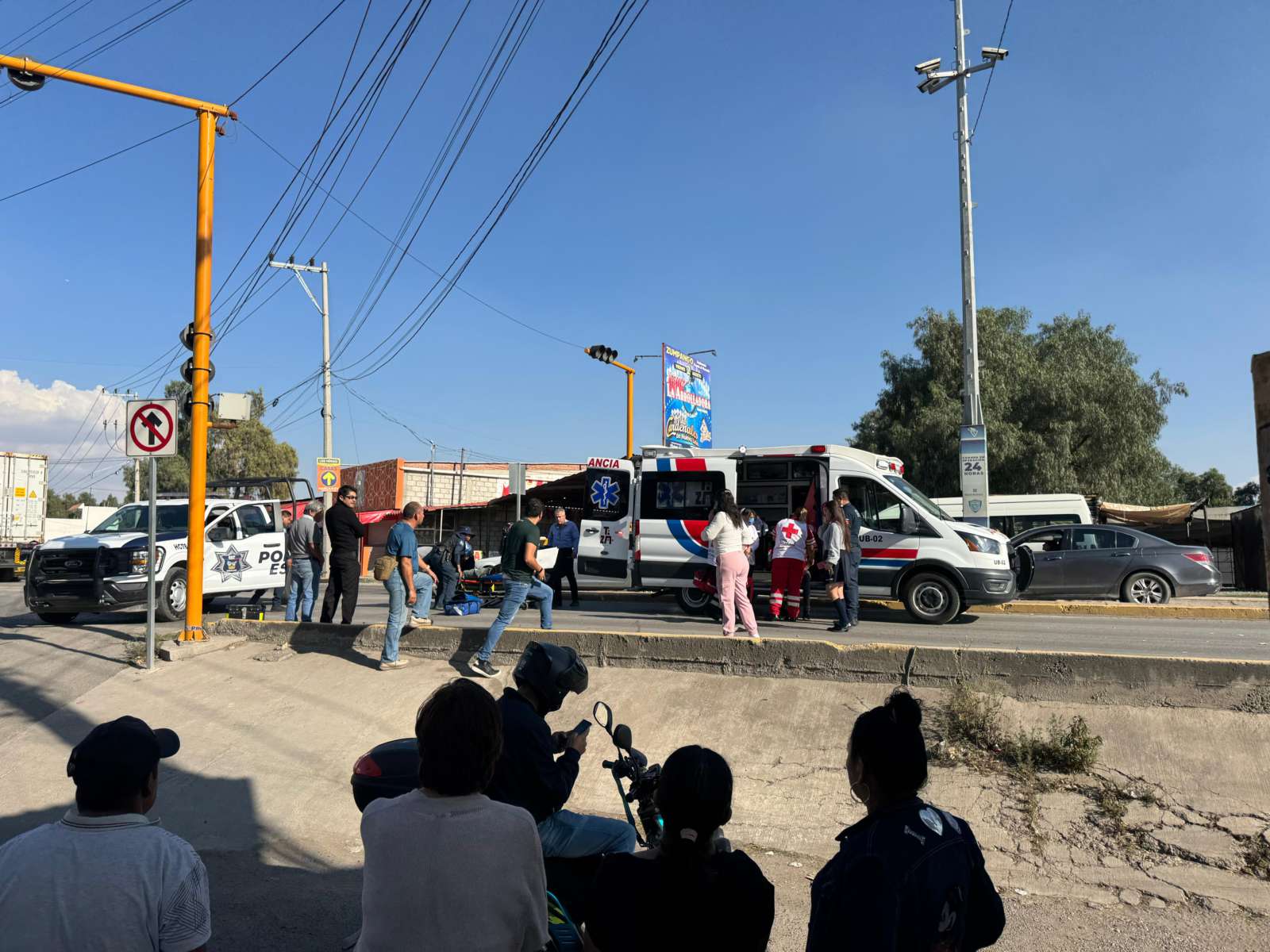 Accidente en Tizayuca deja un motociclista lesionado