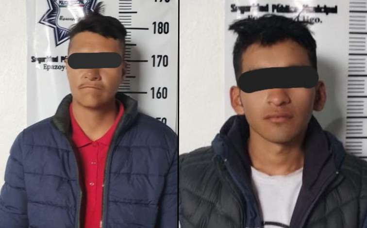 Detienen a dos presuntos ladrones en Epazoyucan; esto sabemos