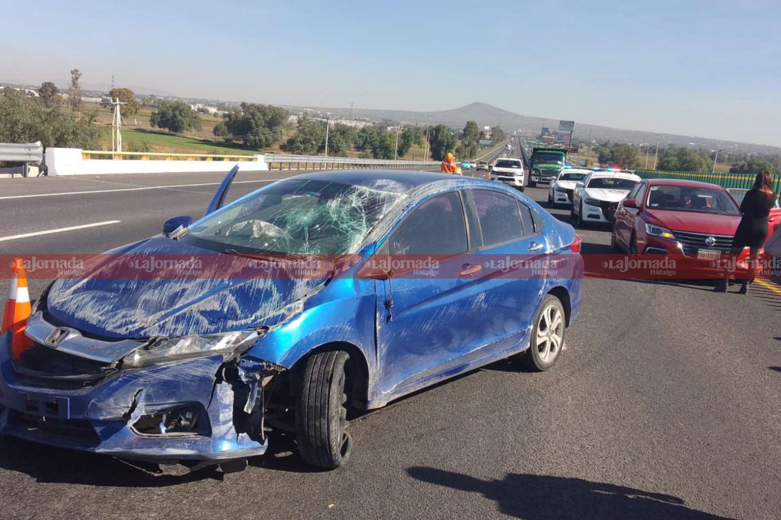 Accidente en la autopista México-Pachuca genera caos vial