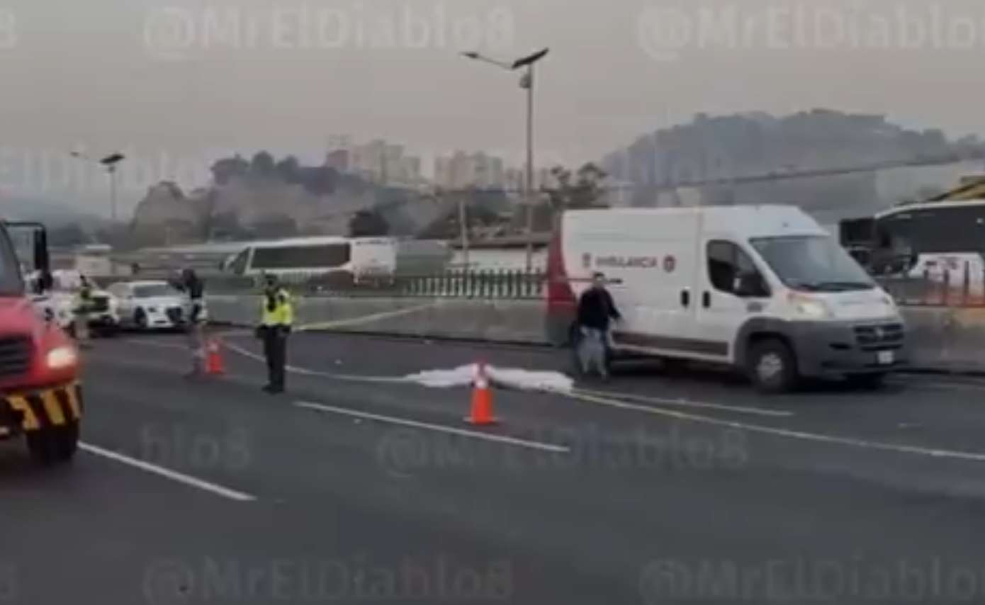 Autopista México-Pachuca: muere hombre atropellado en Tlalnepantla