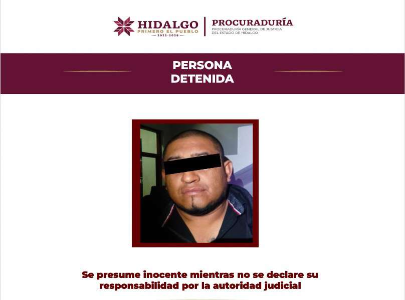 PGJEH detiene a una persona por narcomenudeo y homicidio doloso en Huichapan