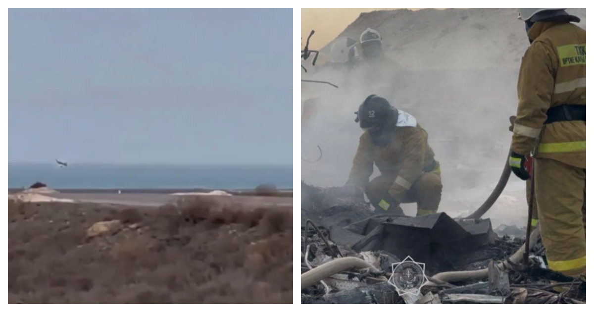 El avión se estrelló cerca de la ciudad de Aktau, a orillas del mar Caspio, en el oeste de Kazajistán.