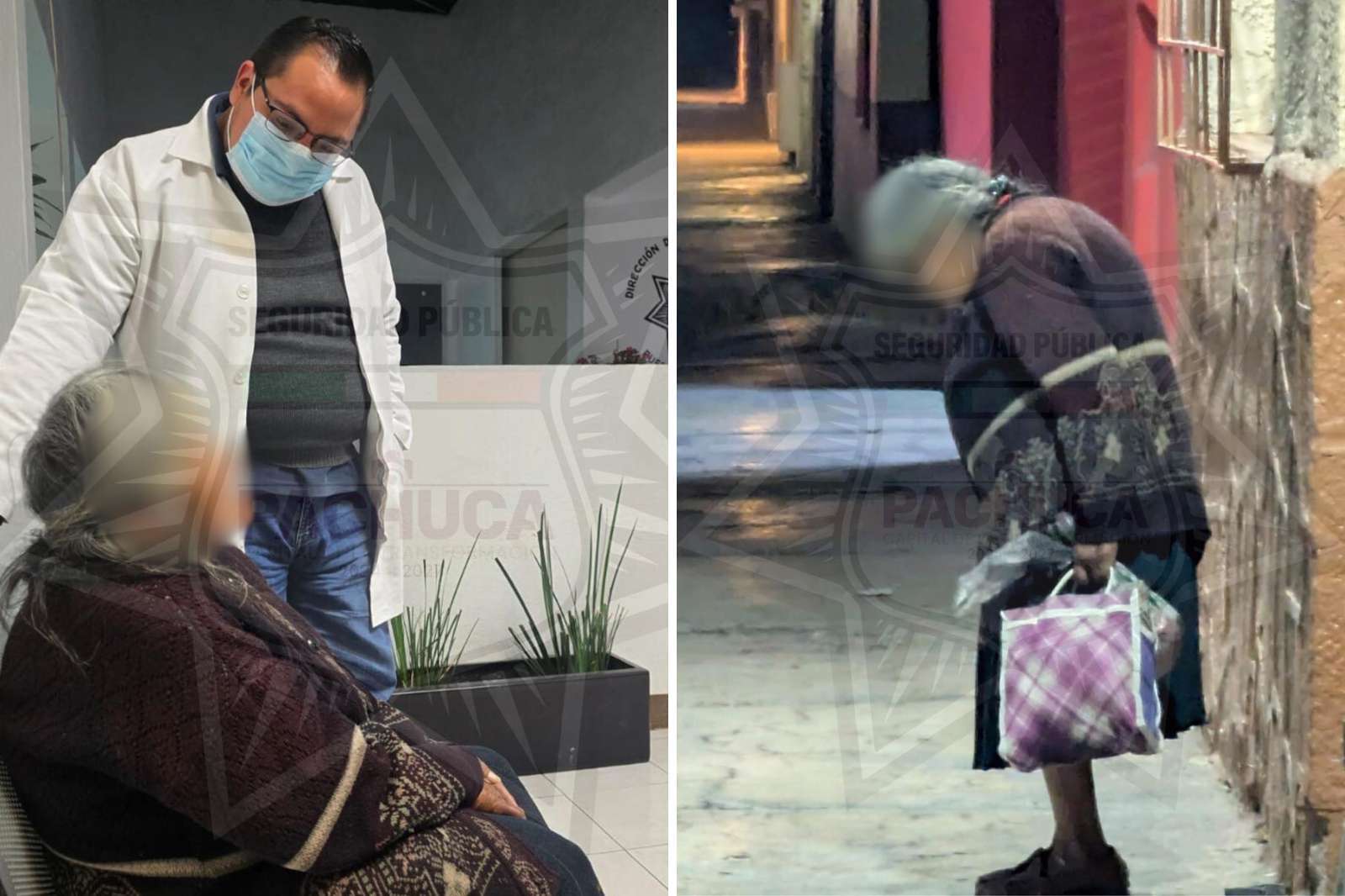 Abuelita extraviada en Pachuca fue resguardada y entregada a su familia