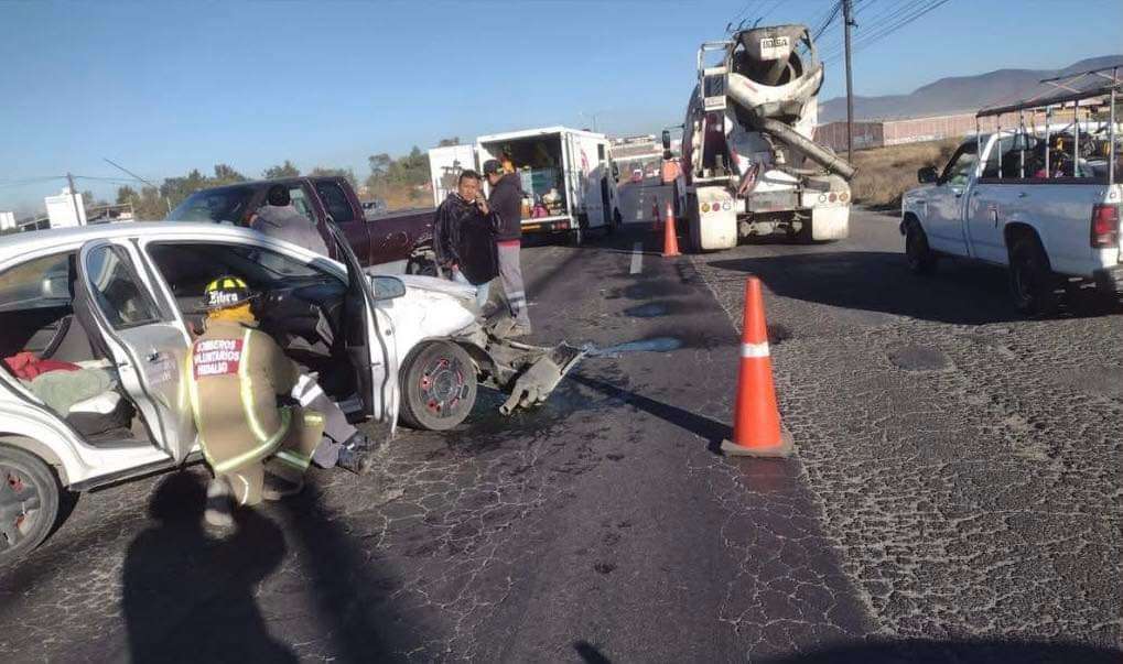 Accidente en la carretera Pachuca-Sahagún afecta tráfico en Mineral de la Reforma