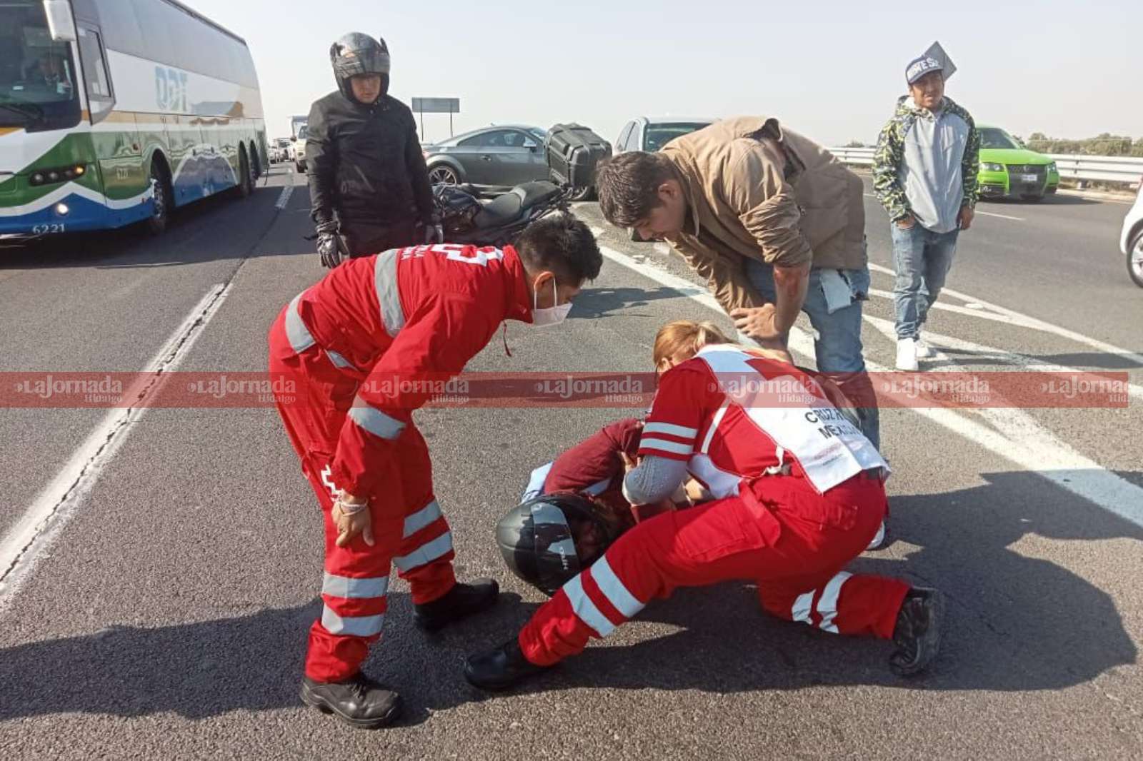 Accidente en la autopista México-Pachuca: reportan un motociclista lesionado