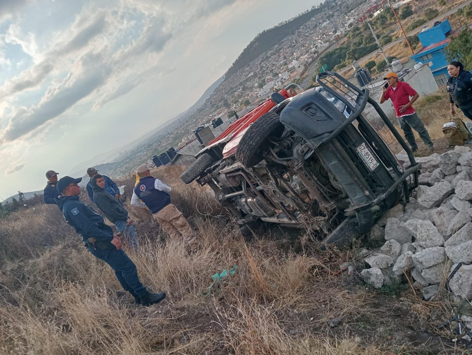 Un accidente vehicular se registró este martes en el corredor de la montaña, a la altura de San Guillermo La Reforma.