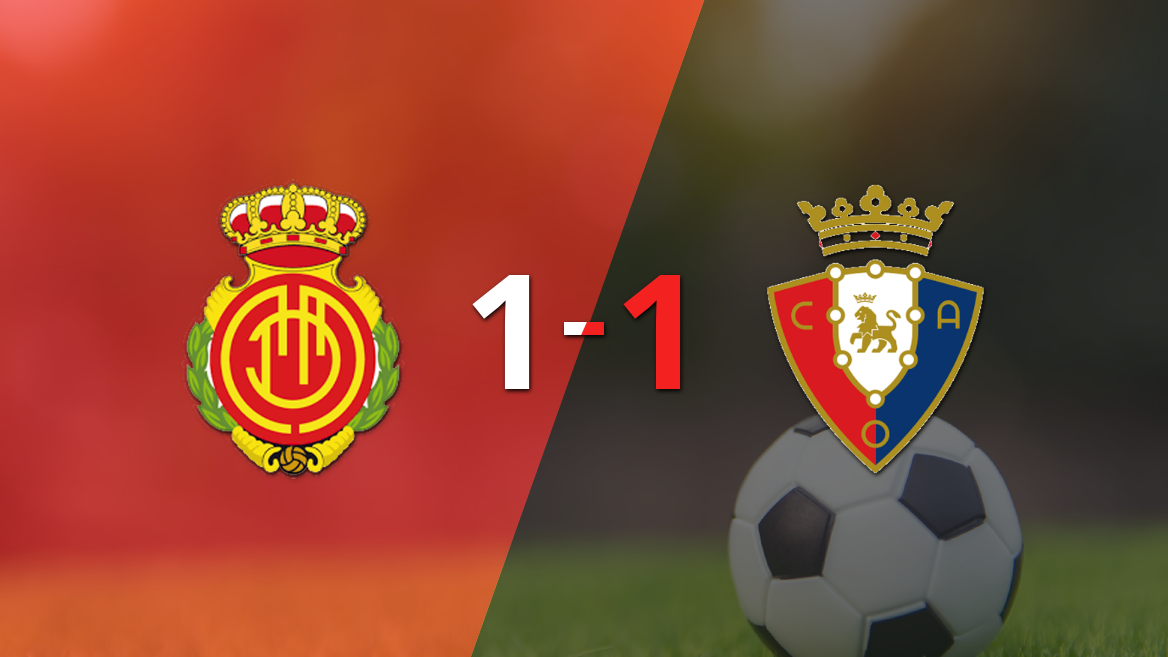 Osasuna logró un agónico empate ante Mallorca