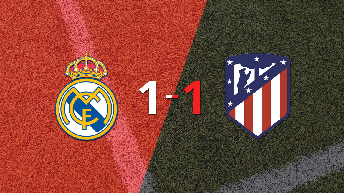 Real Madrid y Atlético de Madrid empatan 1-1 en el Santiago Bernabéu