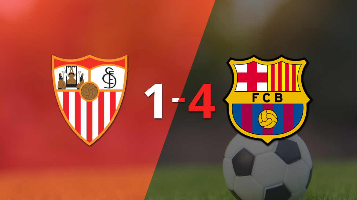 Una gran actuación de Barcelona le da la victoria por 4 a 1 ante Sevilla