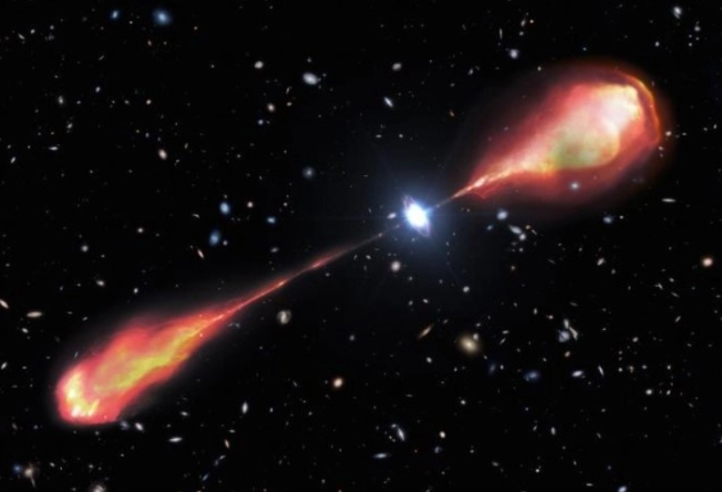 Descubren un chorro de materia que abarca el doble de la Vía Láctea