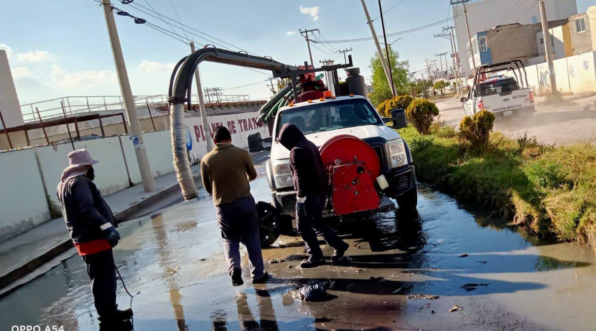 CAAMTH intensifica desazolve en Tizayuca: estas son las 22 colonias beneficiadas