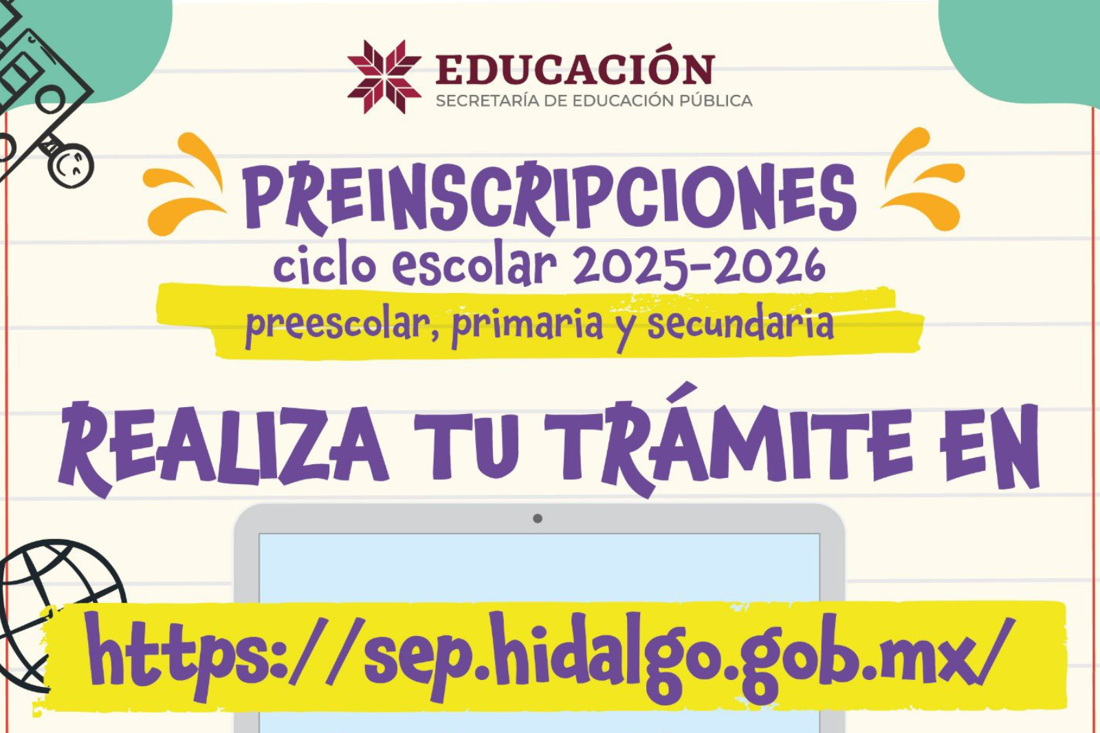 ¡Atención, familias! Ya están las fechas de Preinscripciones Hidalgo 2025. Checa cómo hacer el trámite en línea y qué documentos necesitas.