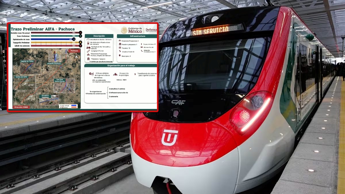 Tren AIFA-Pachuca: dan a conocer trazo preliminar