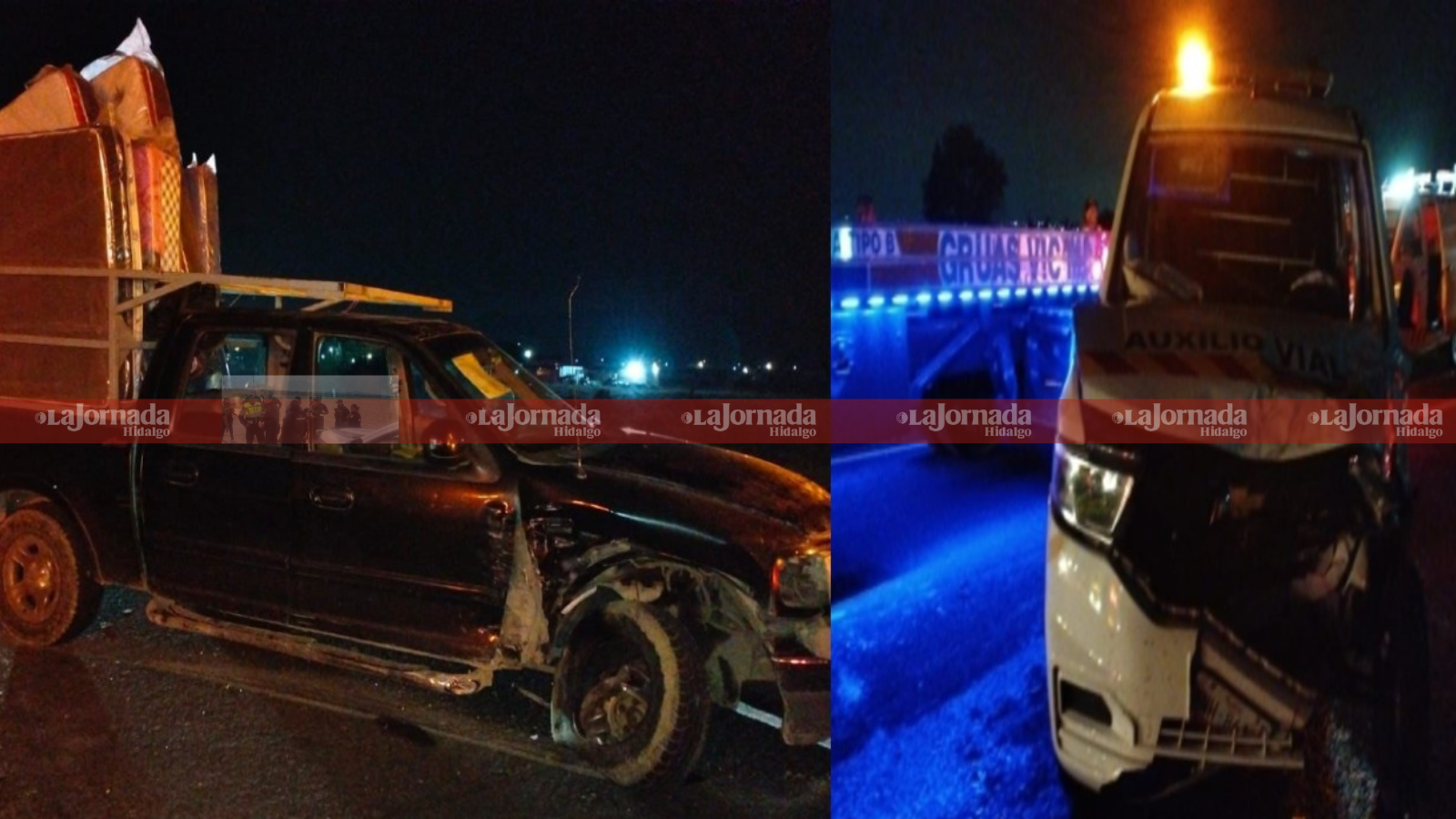 Camioneta a exceso de velocidad impacta vehículo que abanderaba choque en la México-Tuxpan