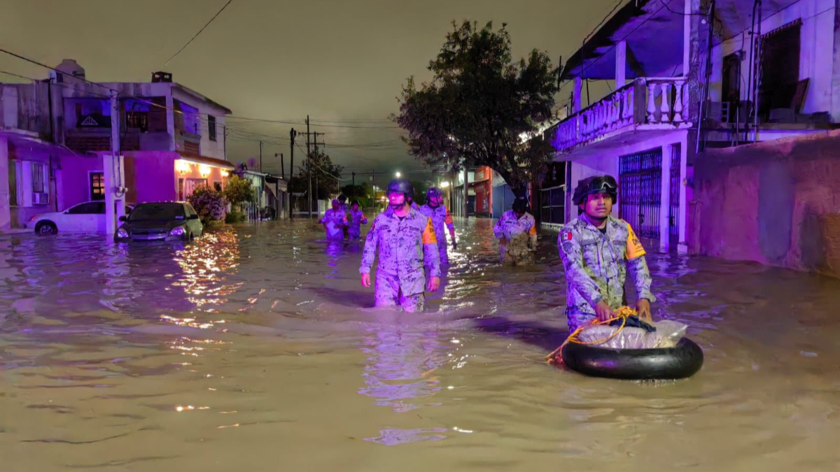 Las inundaciones afectan los municipios de Camargo, Reynosa, Río Bravo y Miguel Alemán, Tamaulipas.