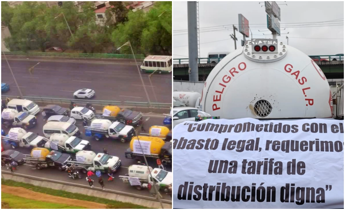 Bloqueo en la México – Pachuca: Gaseros piden mejores tarifas