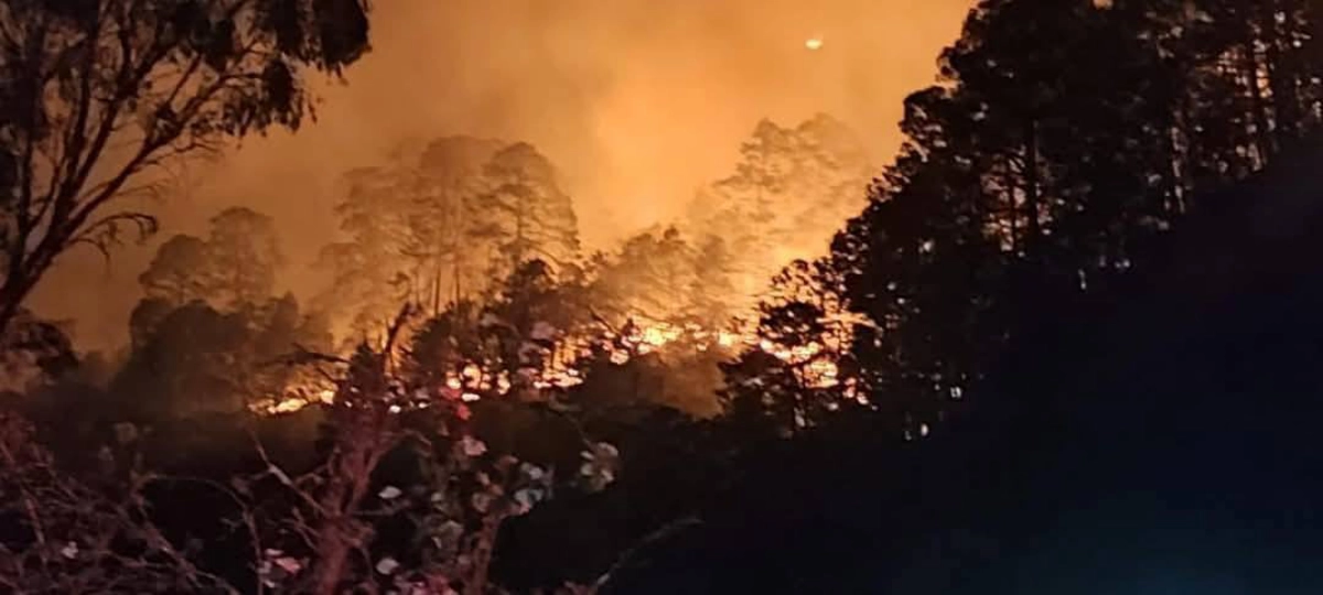 Incendio forestal en Zimapán cumple 4 días activo