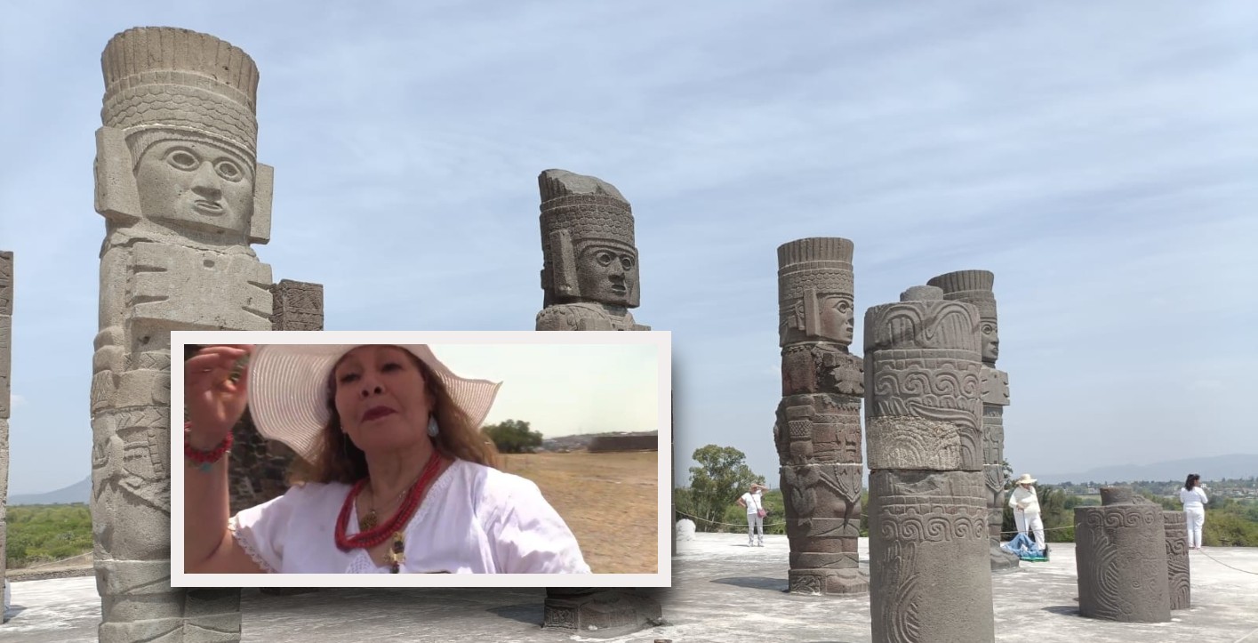 Fortuna Torres viajó desde Guanajuato a la Zona Arqueológica de Tula