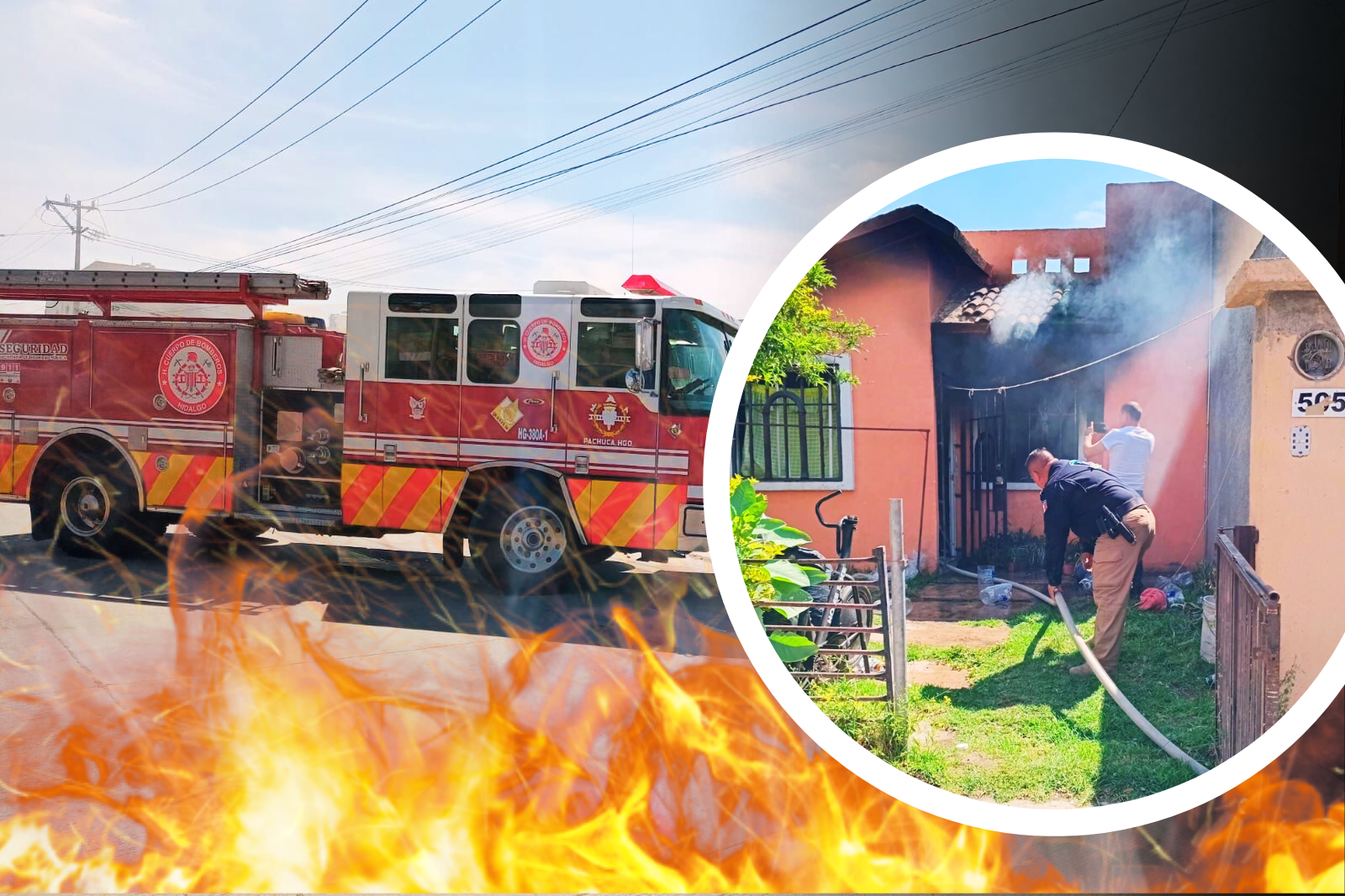 Incendio en vivienda de Mineral de la Reforma causa daños en su estructura
