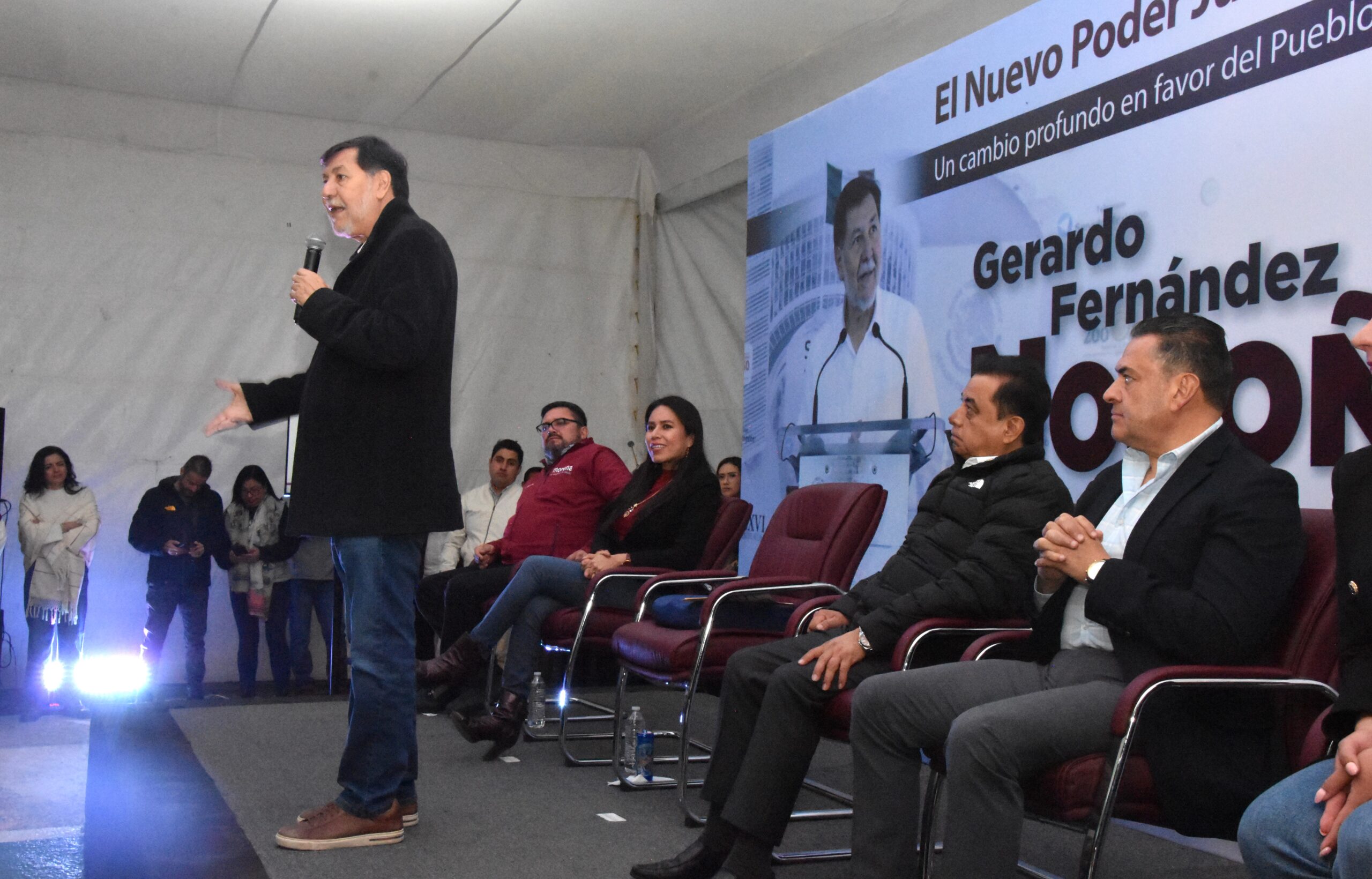Noroña encabeza evento “Democratización de elección al nuevo Poder Judicial”