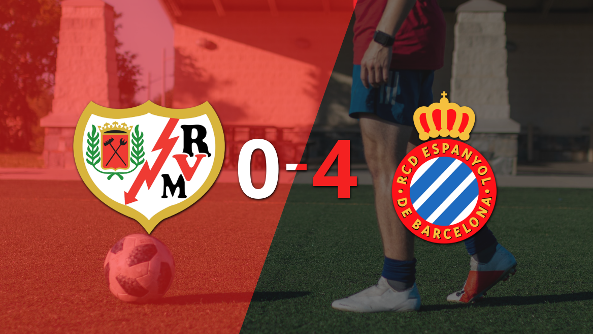 Espanyol aplastó a Rayo Vallecano con un 4 a 0