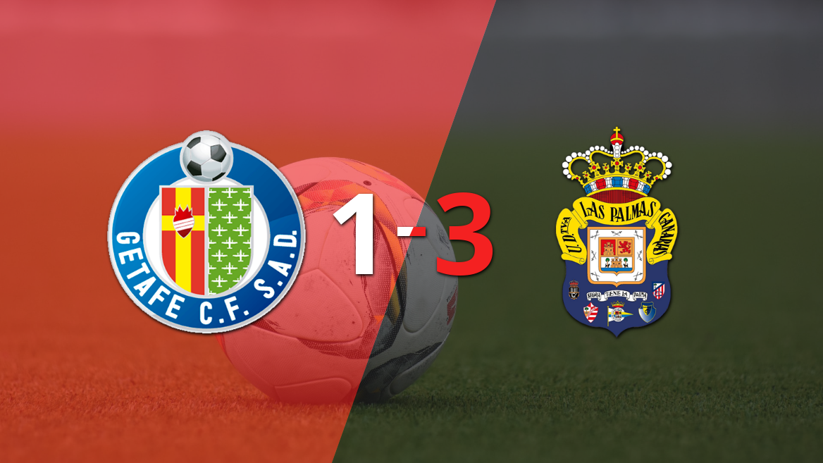 UD Las Palmas supera por 3-1 a Getafe tras dar vuelta el partido