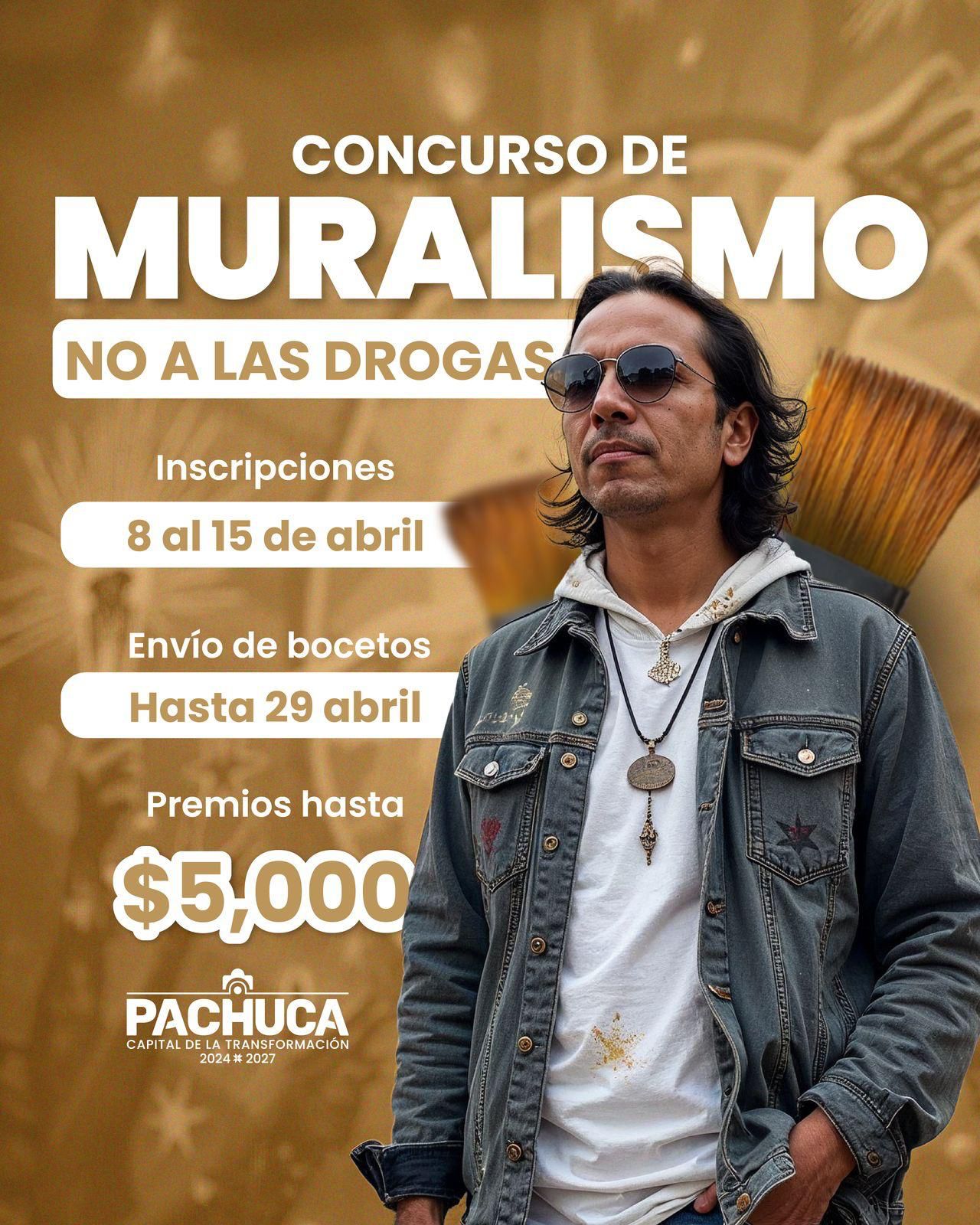 Pachuca lanza concurso de muralismo “No a las Drogas”