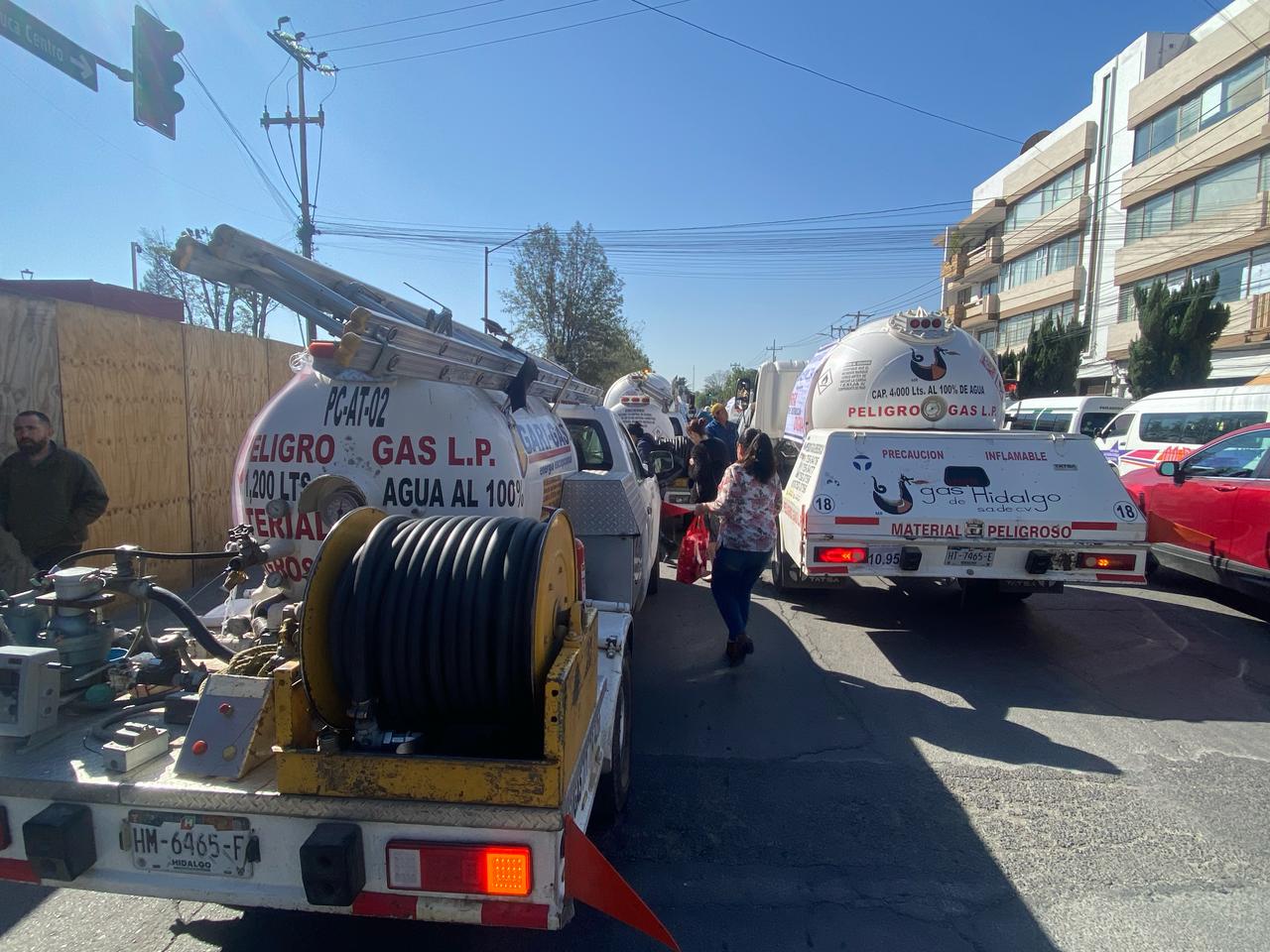 Protesta de gaseros en Pachuca: piden tarifas justas