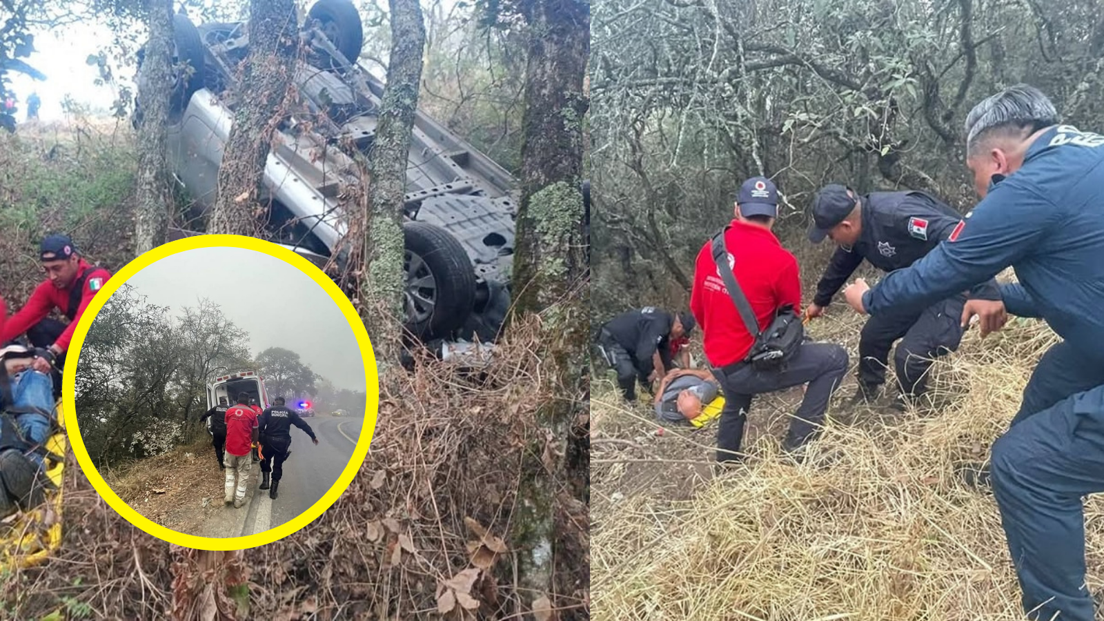 Accidente vehicular en la carretera México-Tampico