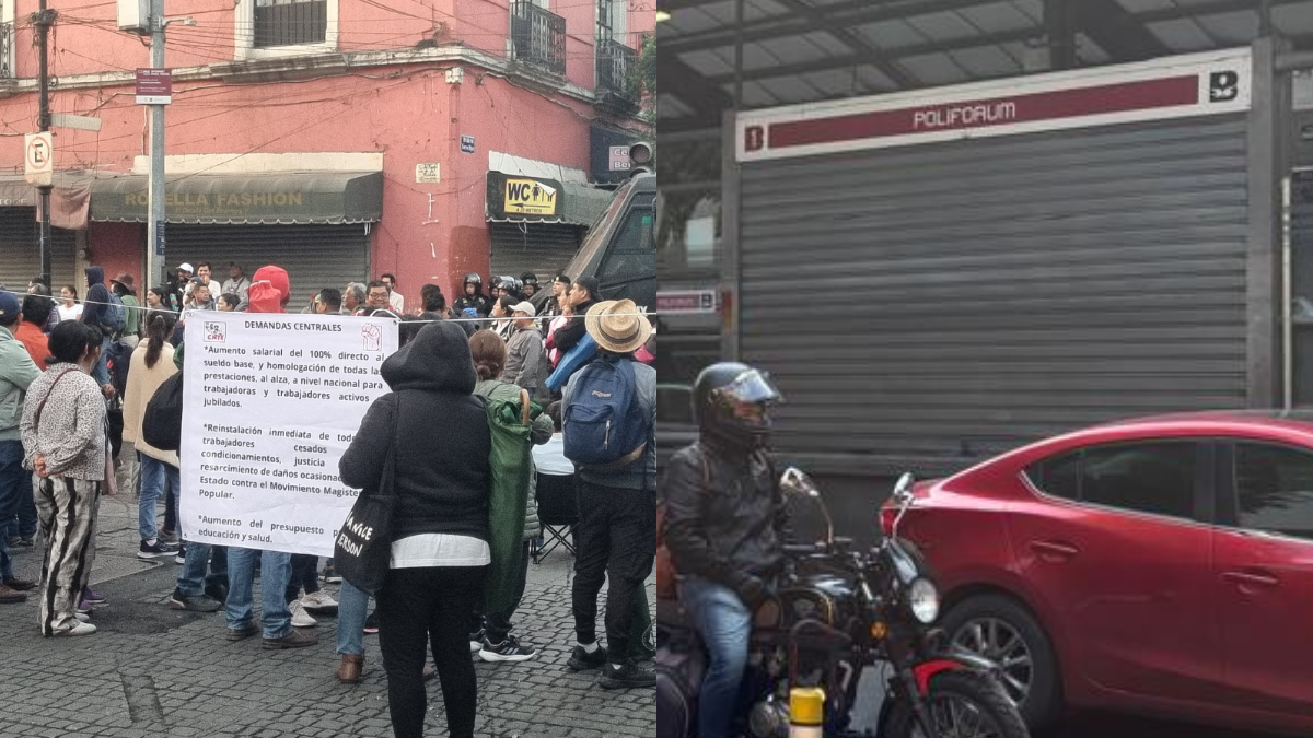 CNTE anuncia marcha y realizan bloqueos en distintos puntos de la CDMX