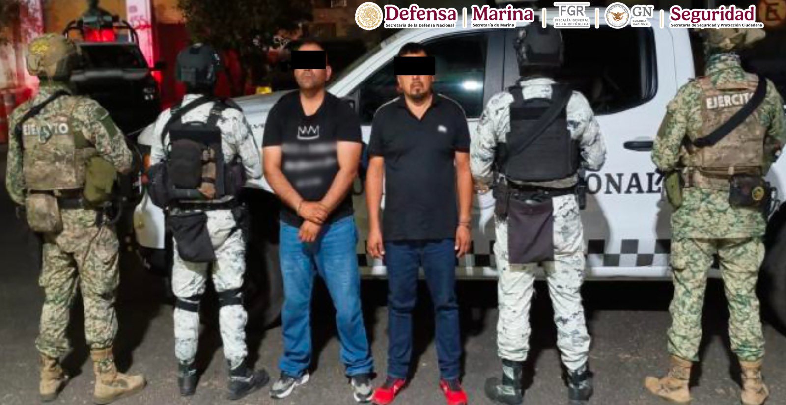 Operativo conjunto en Jalisco deja dos detenidos y arsenal asegurado