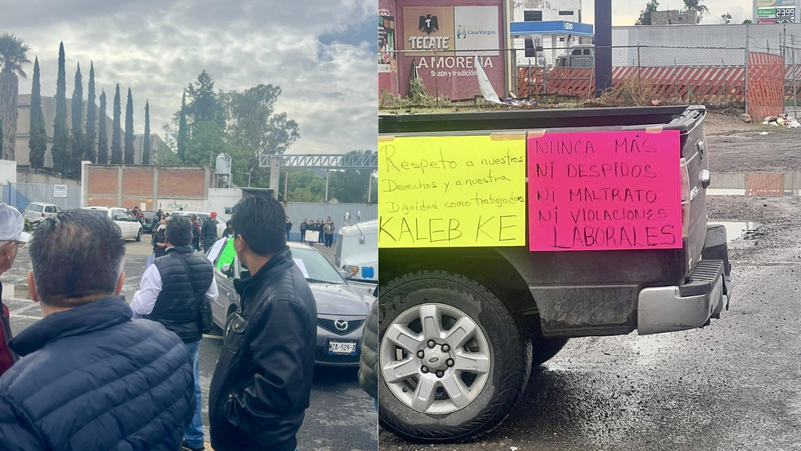 Bloquean carretera México–Querétaro en Tepeji del Río por despidos injustificados en la empresa Kaleb Ke