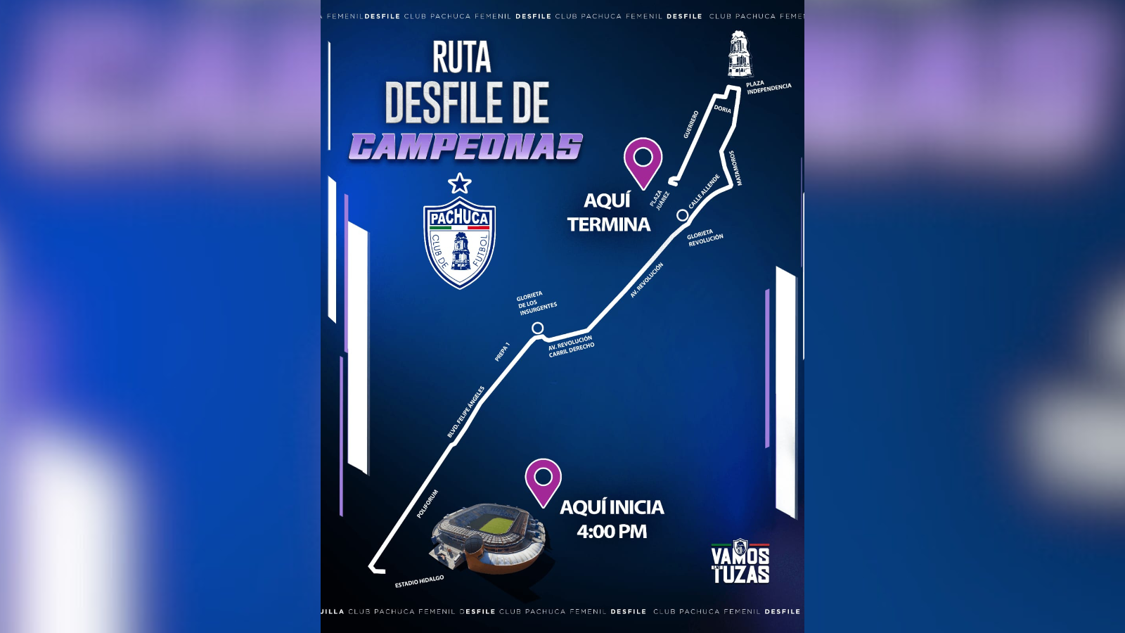 Tuzas campeonas: Así será el gran desfile por las calles de Pachuca