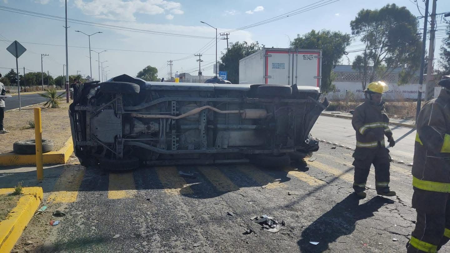 Accidente vial en Tizayuca genera movilización de servicios de emergencia