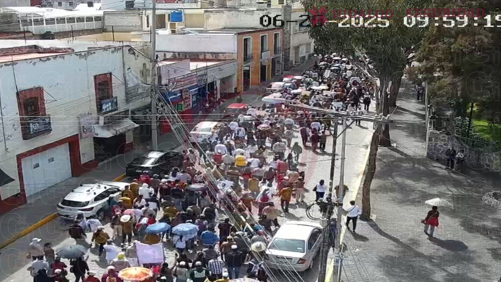 ¡Alerta vial! Manifestación del SUTSMP genera caos en el centro de Pachuca
