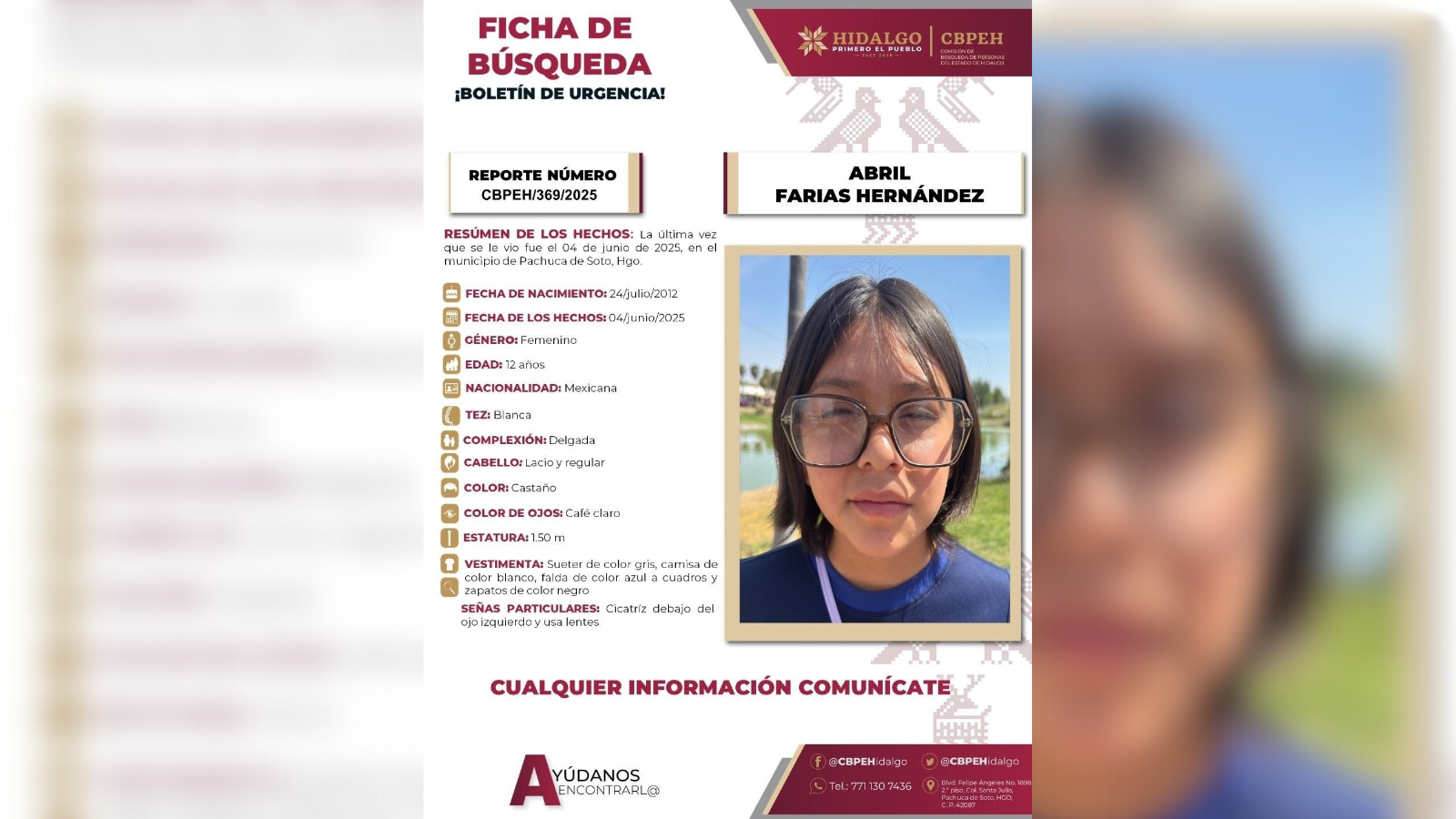 Familiares bloquean México–Pachuca; exigen búsqueda de Abril, niña desaparecida