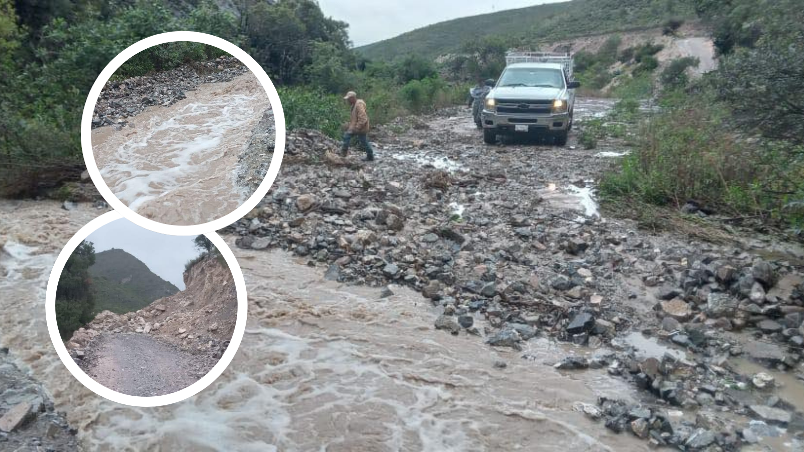 Deslaves por lluvias incomunican comunidades en Ixmiquilpan