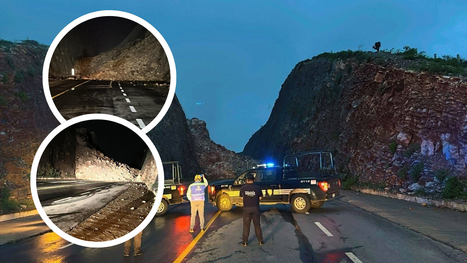 Deslave bloquea carretera estatal en Querétaro; habilitan rutas alternas