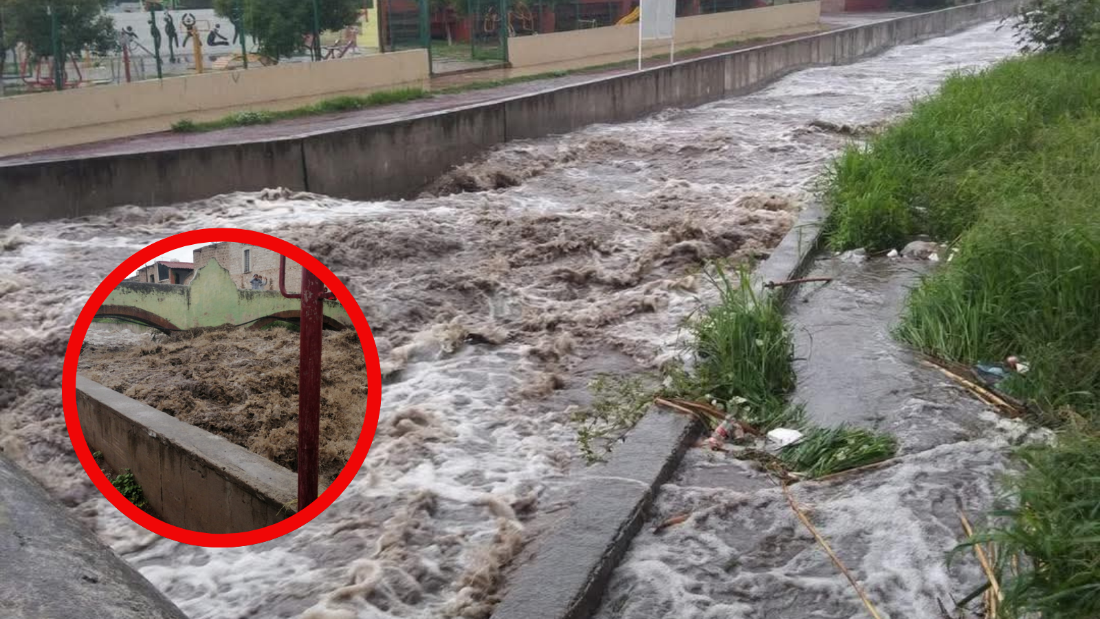 VIDEO | Así se desbordó el arroyo en Alfajayucan por lluvias intensas