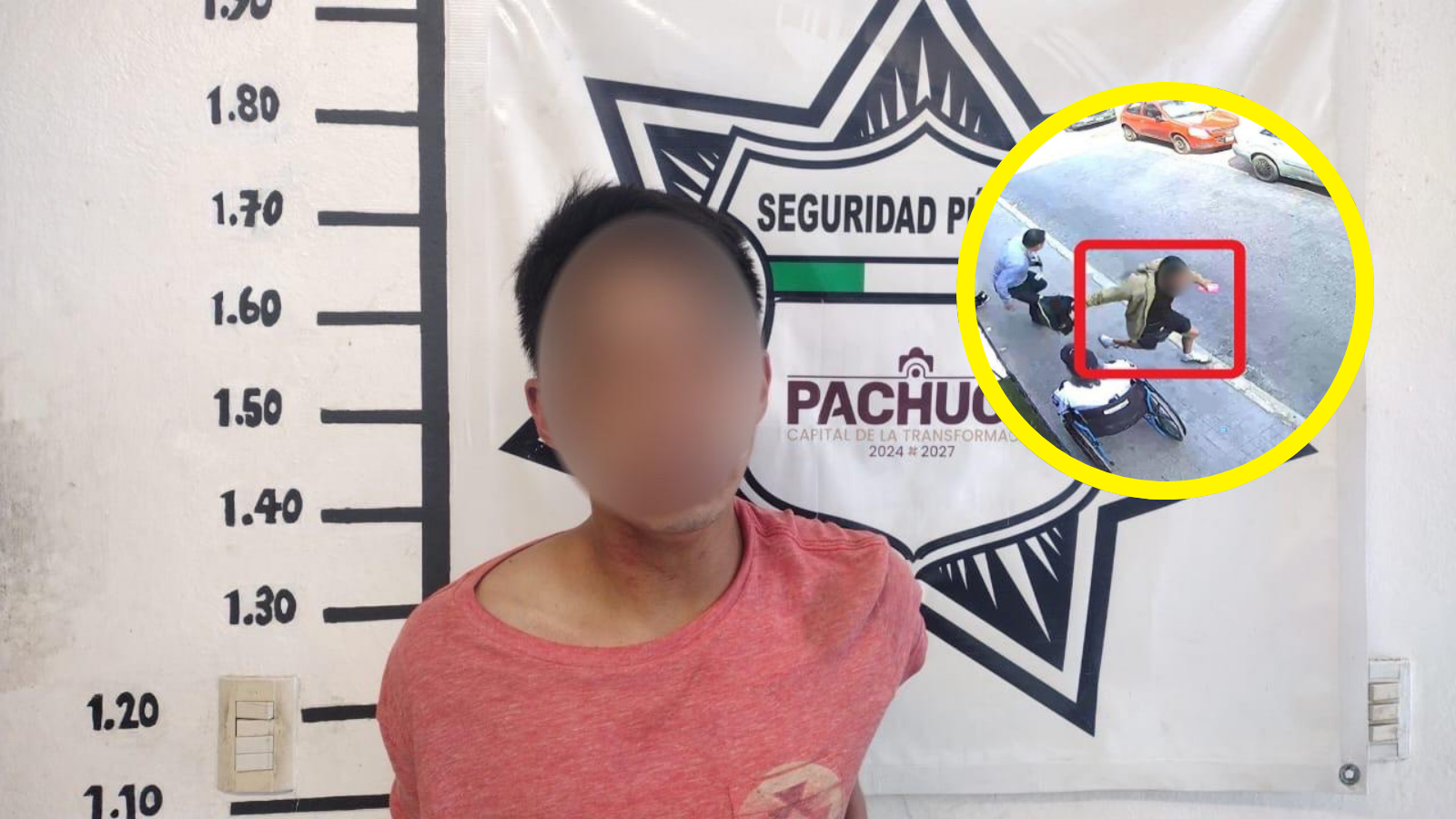 Detienen a hombre por robo a farmacia en el centro de Pachuca