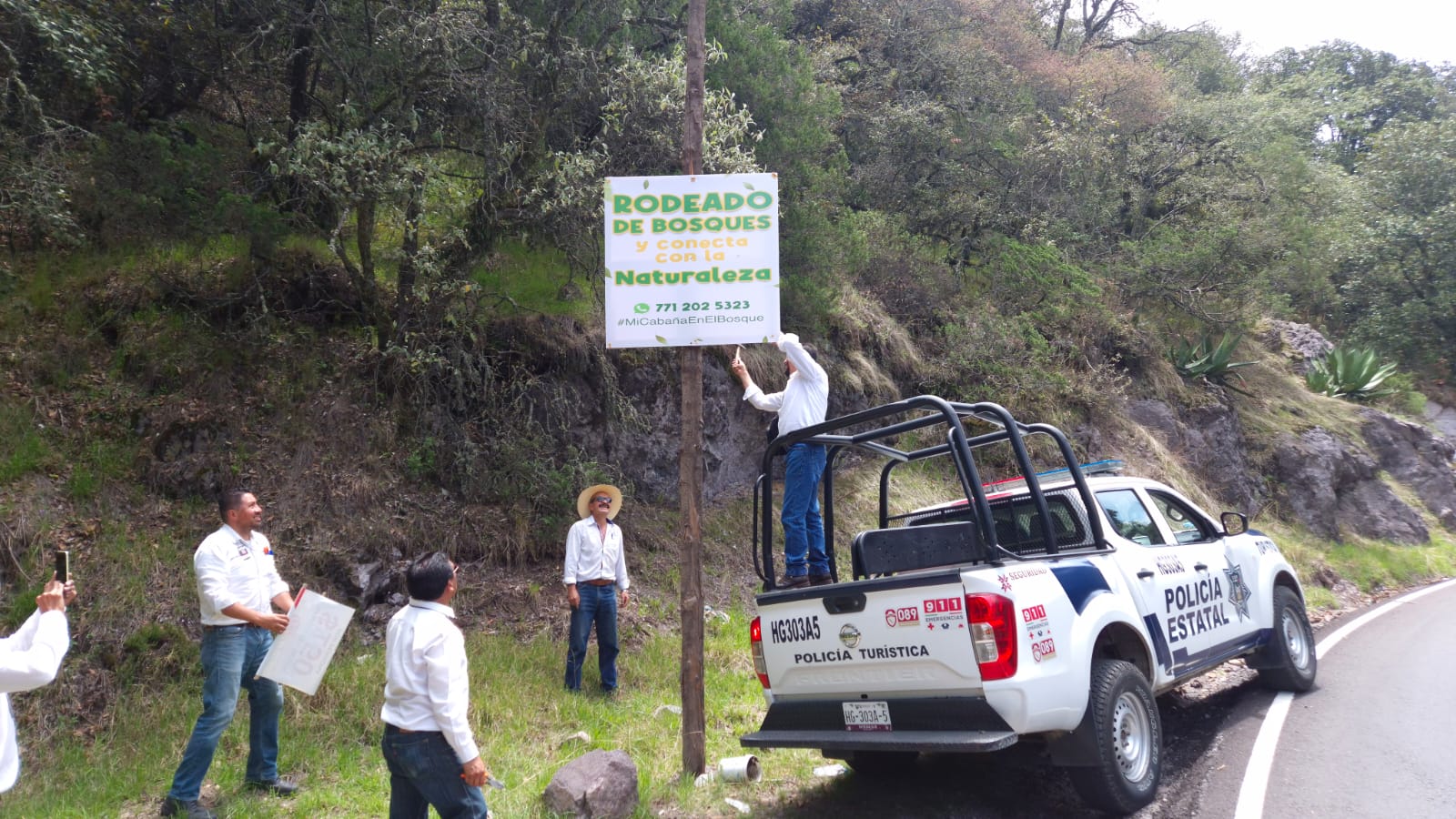Retira PROESPA más de 60 anuncios ilegales en carretera a Mineral del Chico