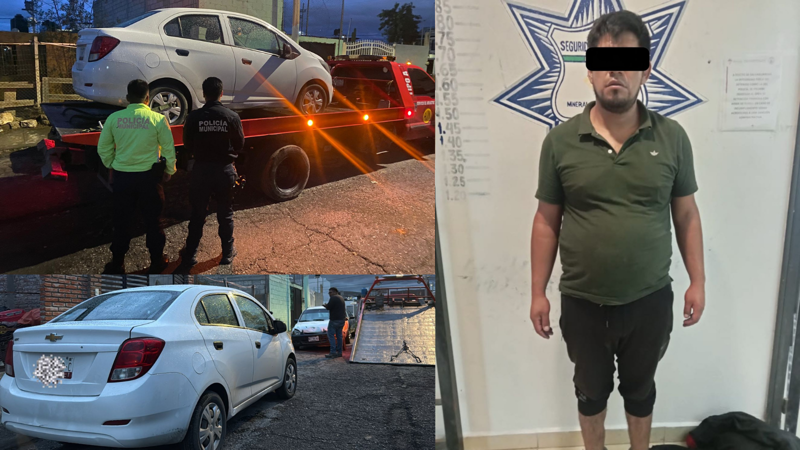 Autoridades de Mineral de la Reforma asegura vehículo irregular y detiene a sujeto con orden de aprehensión