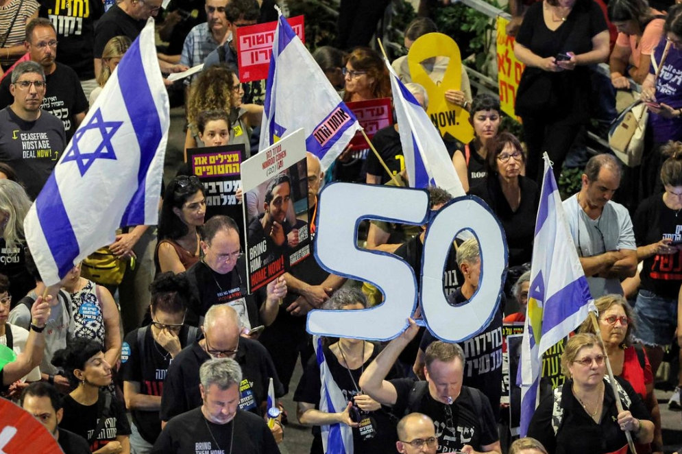 Protestan en Israel contra Netanyahu; exigen liberación de rehenes