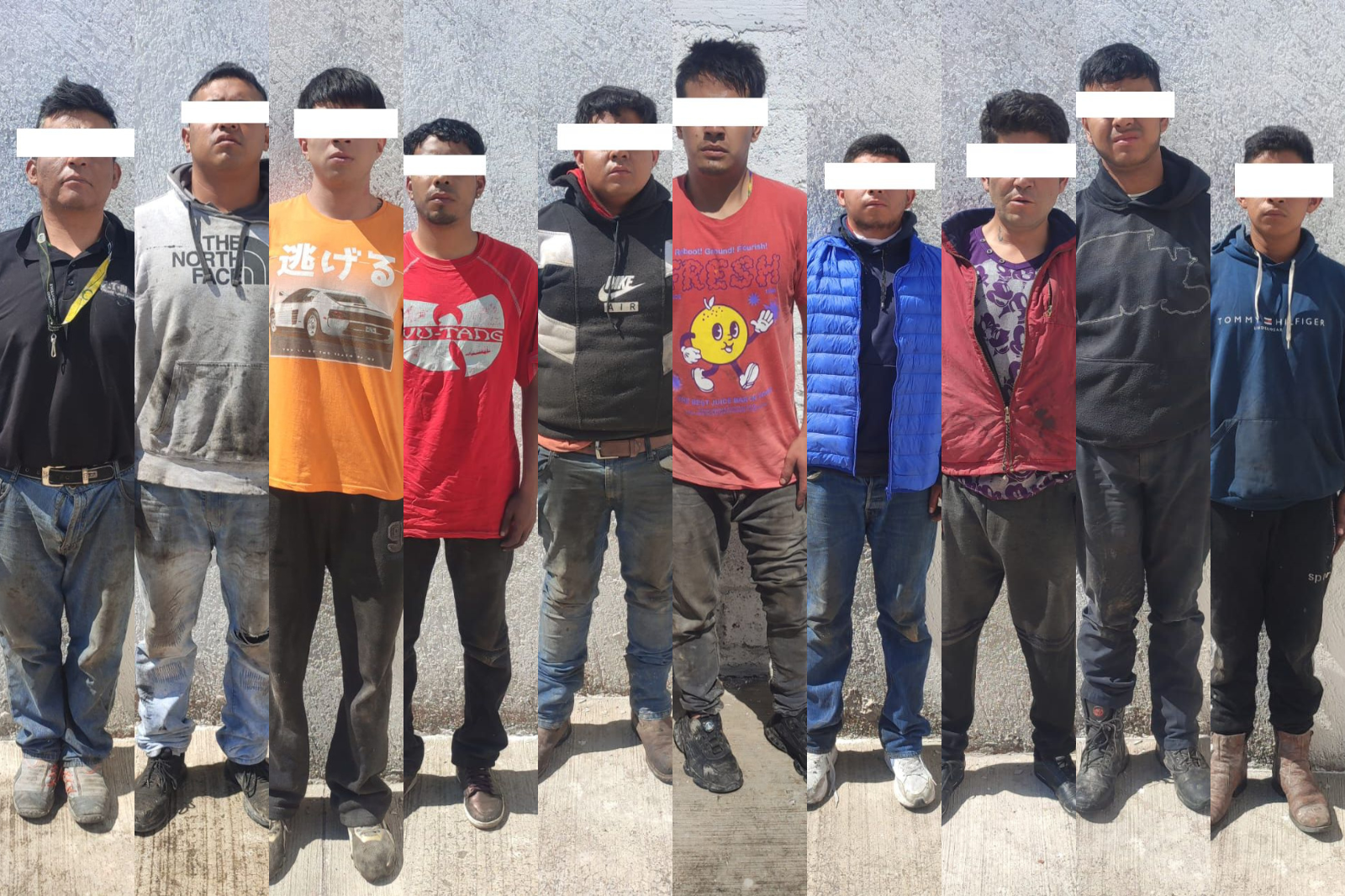 Aseguran predio con vehículos y detienen a 10 en Atotonilco de Tula