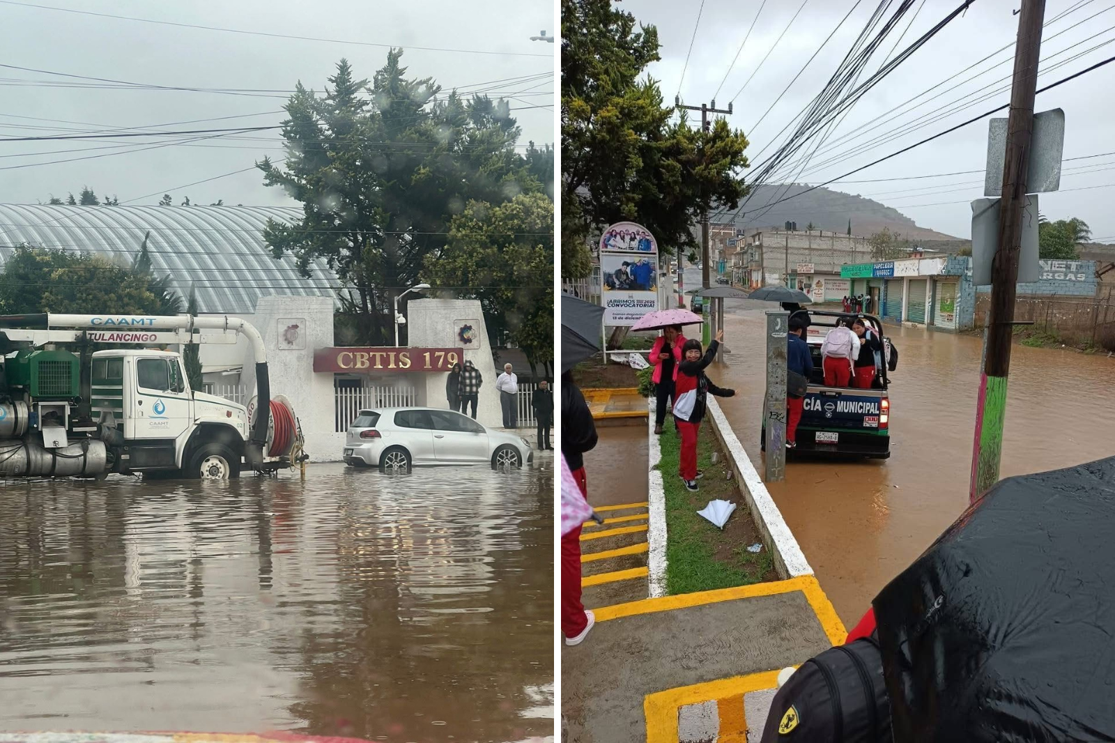 Lluvias en Tulancingo dejan encharcamientos en varias colonias