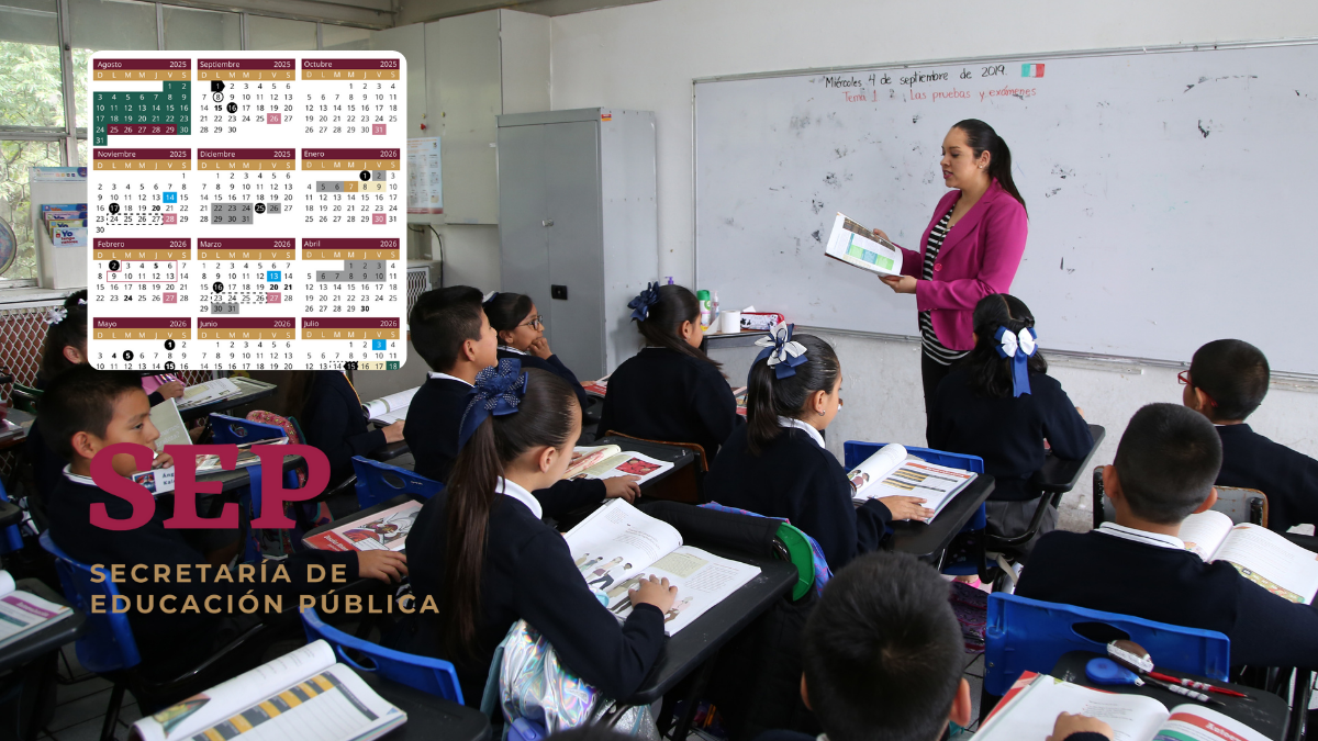 SEP publica calendario escolar 2025-2026: Conoce los días sin clases, puentes y vacaciones