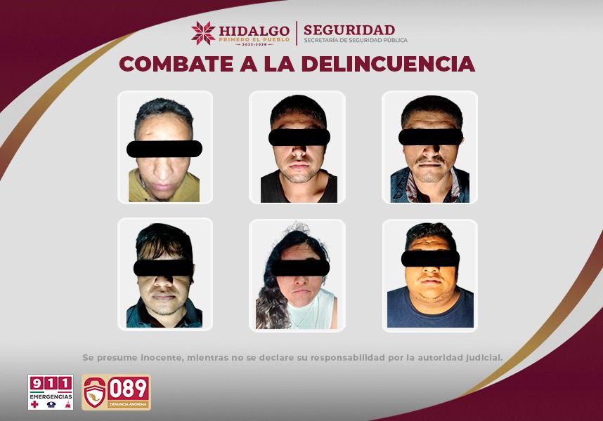 Caen seis en Tulancingo tras cateos contra narcomenudeo