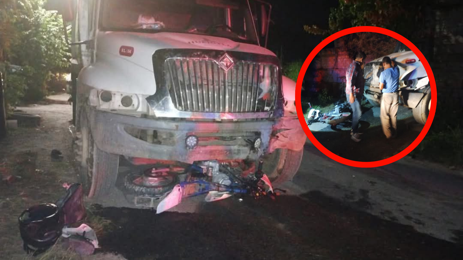 Motociclista muere tras impactarse contra camión recolector en Huejutla